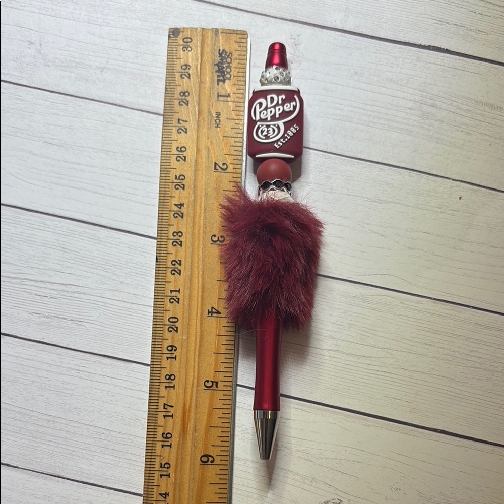 Dr Pepper Red Furry Pen